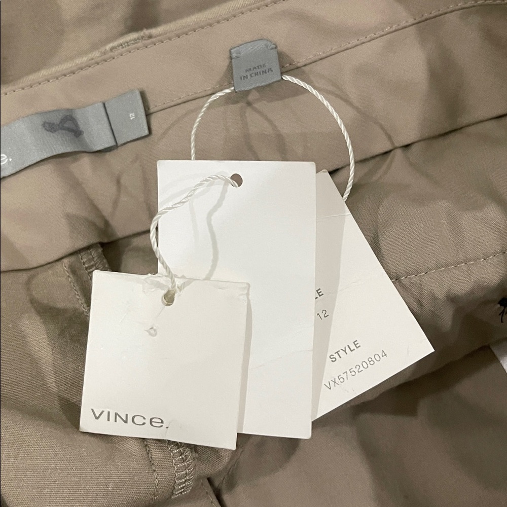 Vince Bermuda Shorts Side Buckle Cotton Size 12 NEW - Picture 9 of 10